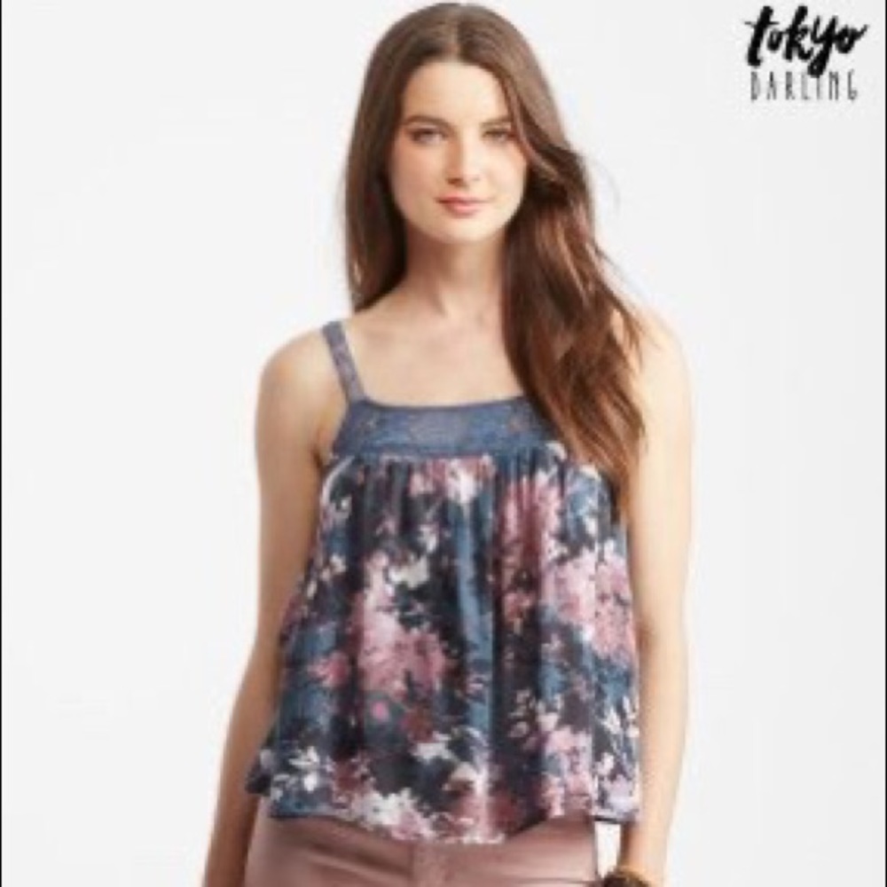 Tokyo Darling Floral/Lace Tank